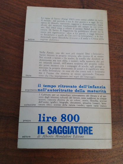 LE PAROLE - J. P. SARTRE, IL SAGGIATORE 1968 "I GABBIANI"