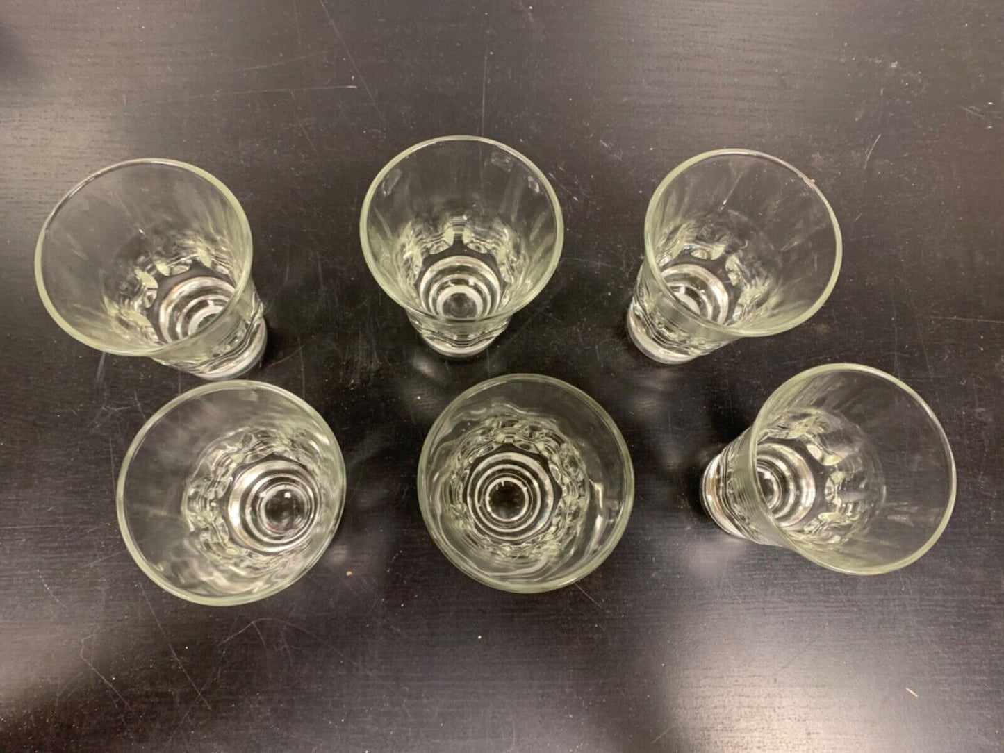 Set of 6 glass liqueur glasses