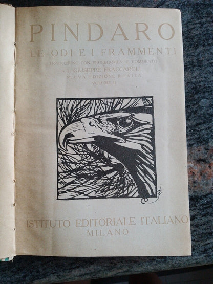 Pindare, les odes et fragments, G. Fraccaroli, Ist. Ed. Milan