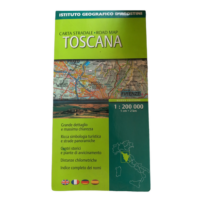 TOSCANA CARTA STRADALE ROAD MAP - INGLESE, FRANCESE, TEDESCO, SPAGNOLO