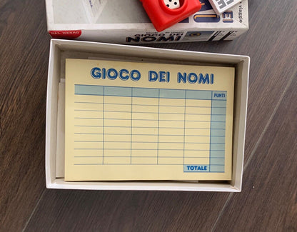 Gioco da viaggio vintage - Il gioco dei nomi