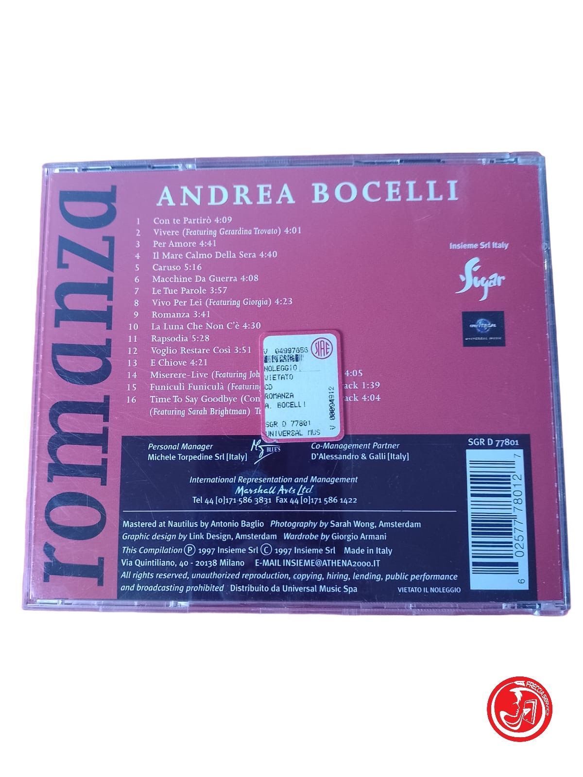 ANDREA BOCELLI ROMANZA