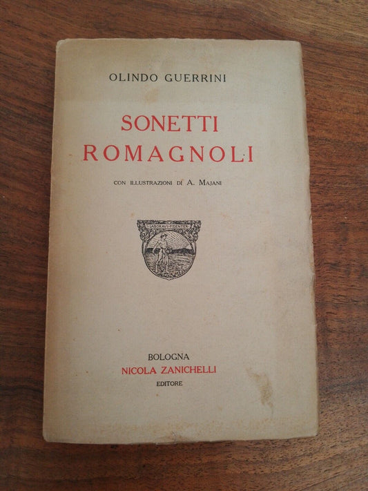 GUERRINI OLINDO, SONETTI ROMAGNOLI, PRIMA EDIZIONE Zanichelli