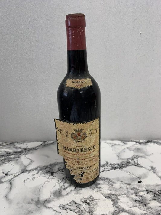 bottle of Barbaresco wine - Musso Sebastiano - Riserva 1968
