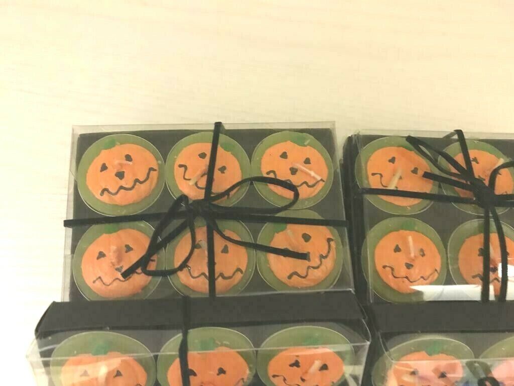 PUMPKIN HALLOWEEN CANDLES SET OF 6 PIECES