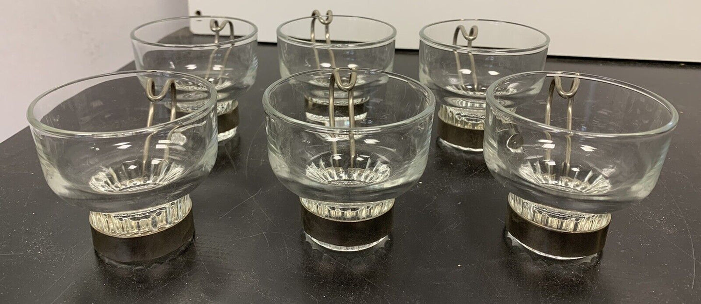 Set of 6 glass coffee cups