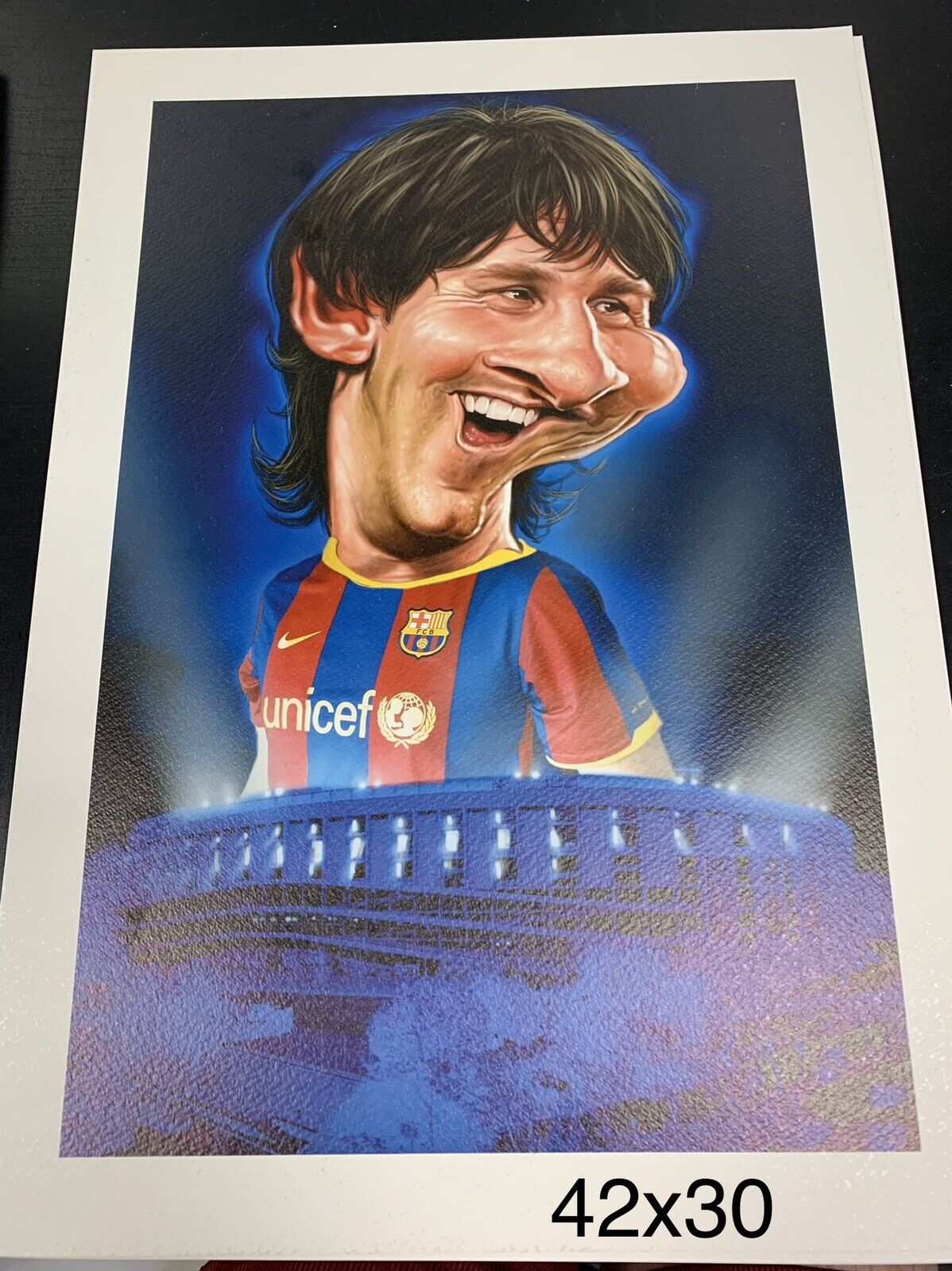 Tirages caricaturaux de Messi 42x30