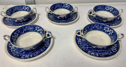 Ensemble de 5 tasses et soucoupes Copeland Spodestower England