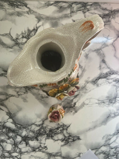 Art and antiques - Bassano ceramics - Floral teapot made in Italy