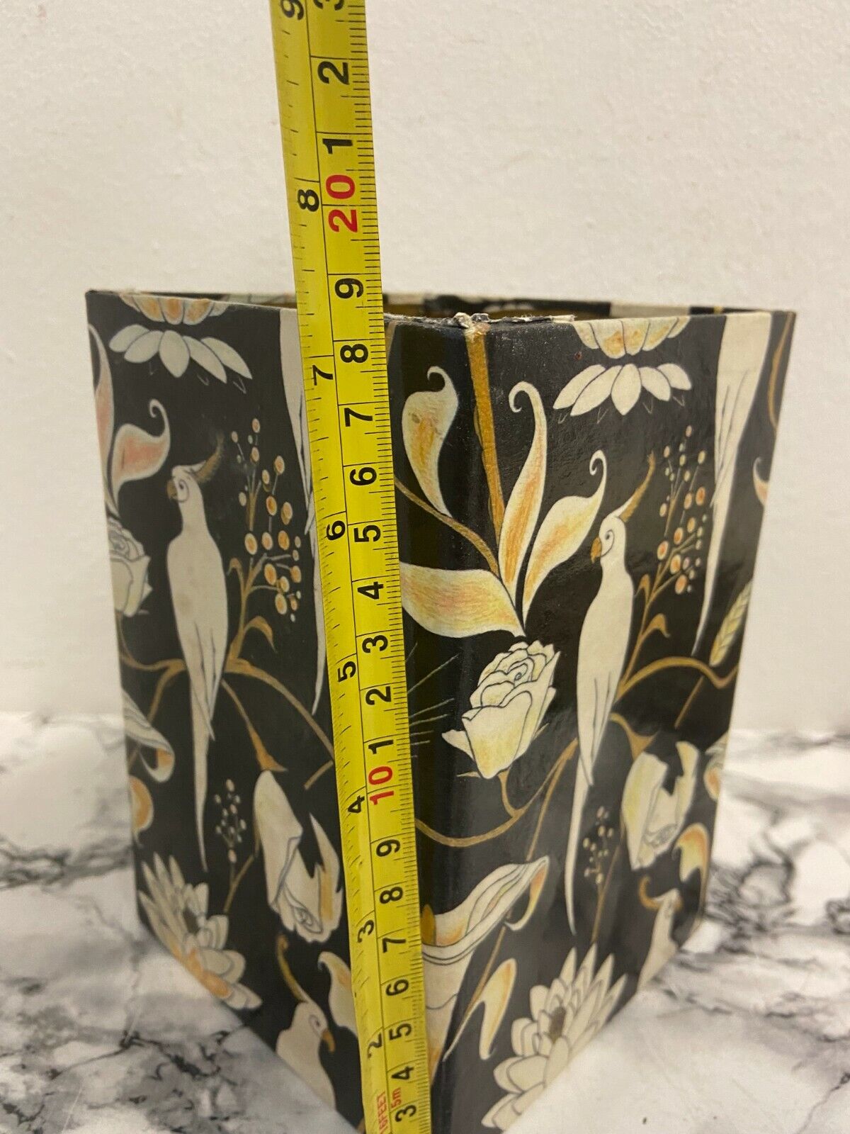 Vaso in vetro con fantasia pappagalli - Decoupage