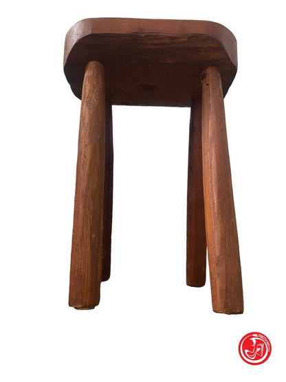 Handmade wooden stool - antique