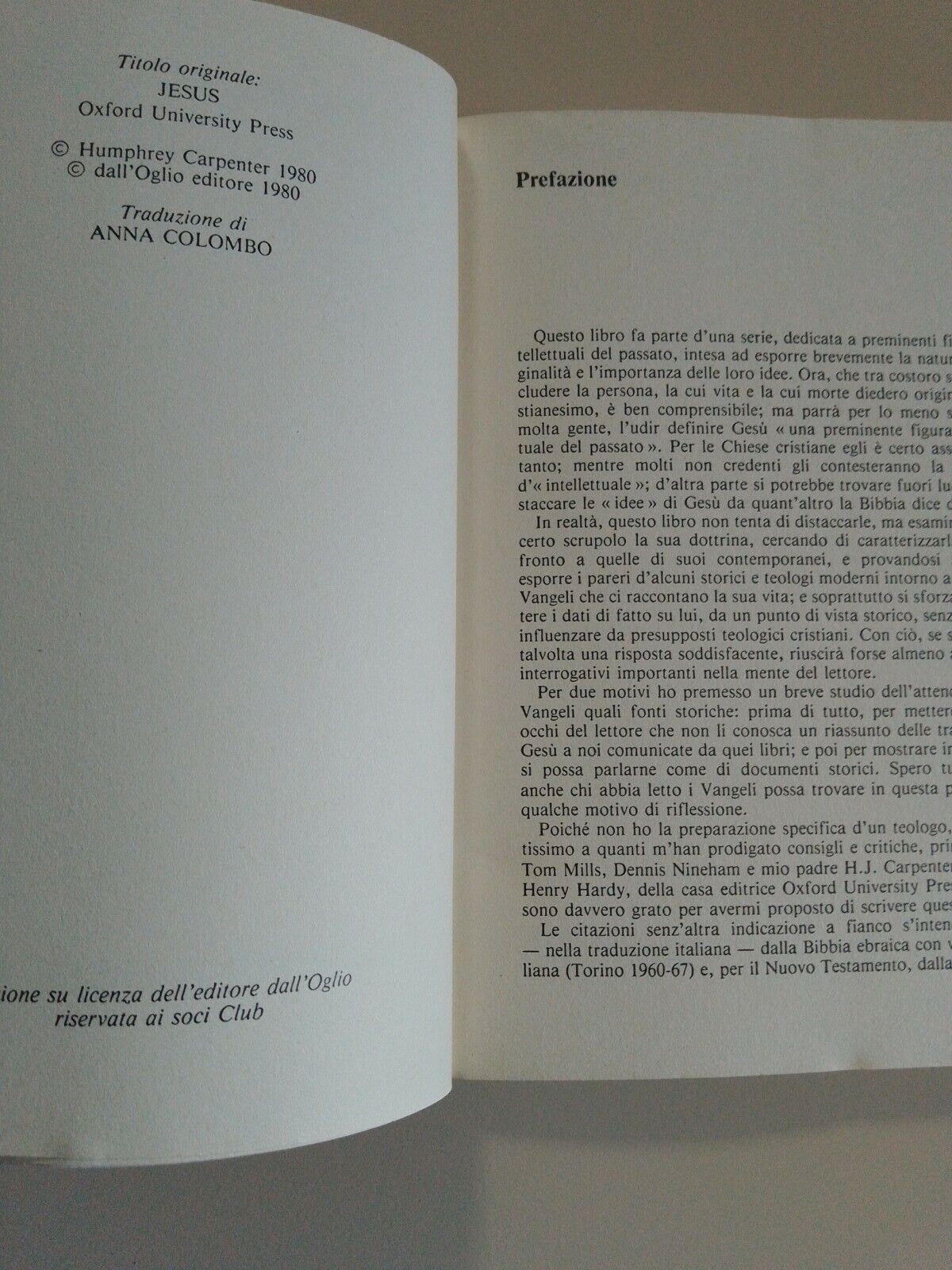 Gesù, H. Carpenter, Oxford University Press, Maestri del passato - 1982