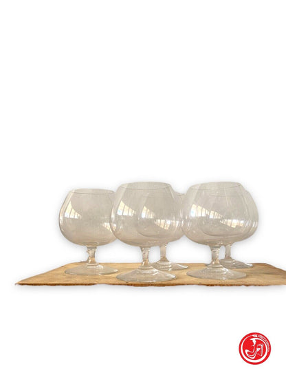 Set of 5 glass glasses - cruet