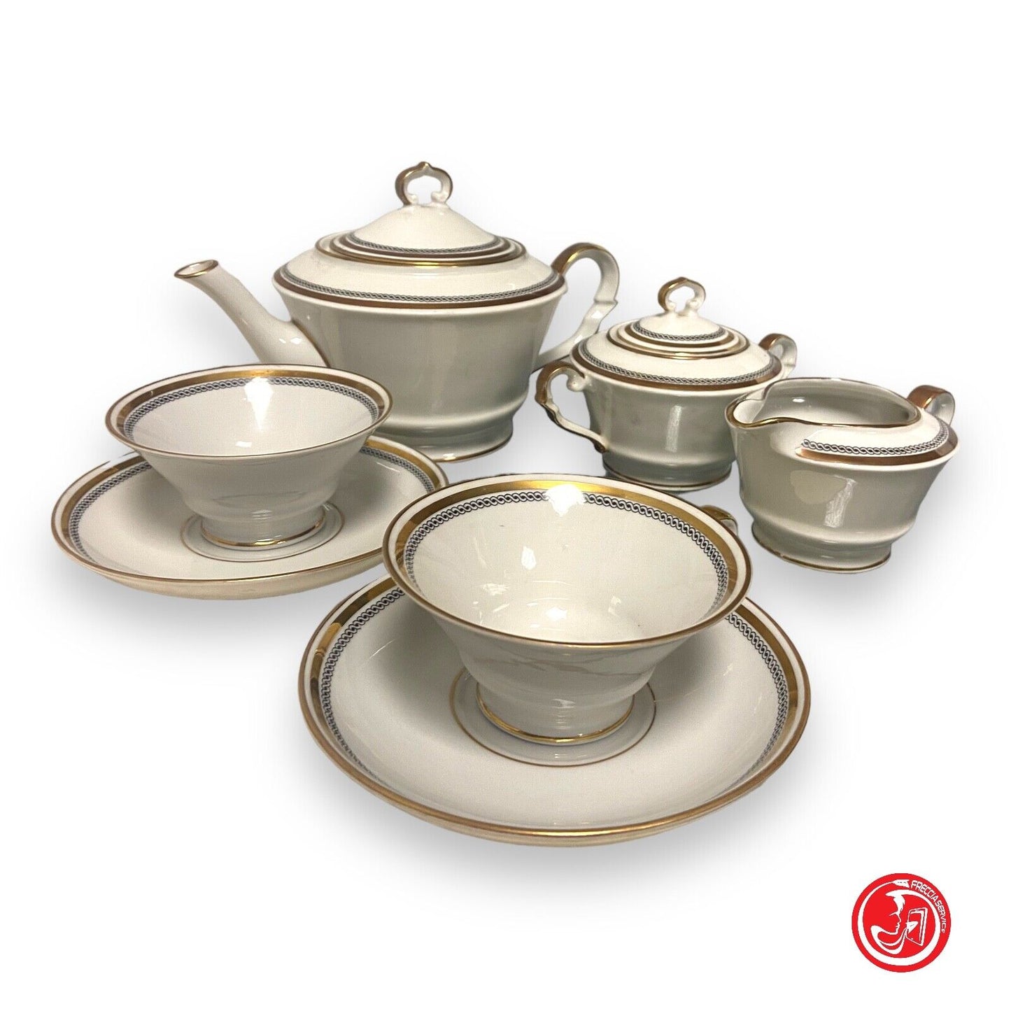 Richard Ginori empire style ceramic tea set