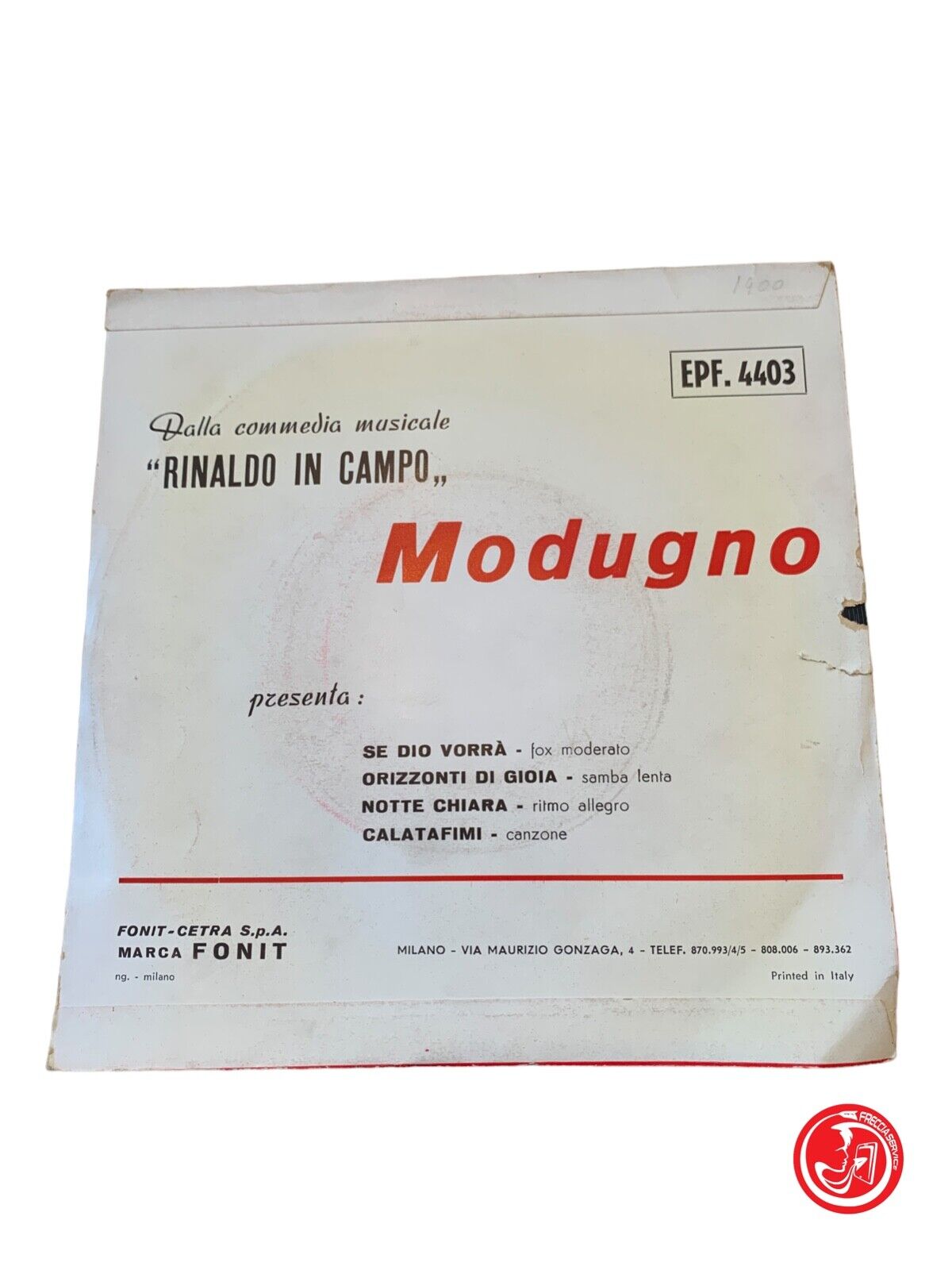 Domenico Modugno - Dalla Commedia Musicale "Rinaldo In Campo"