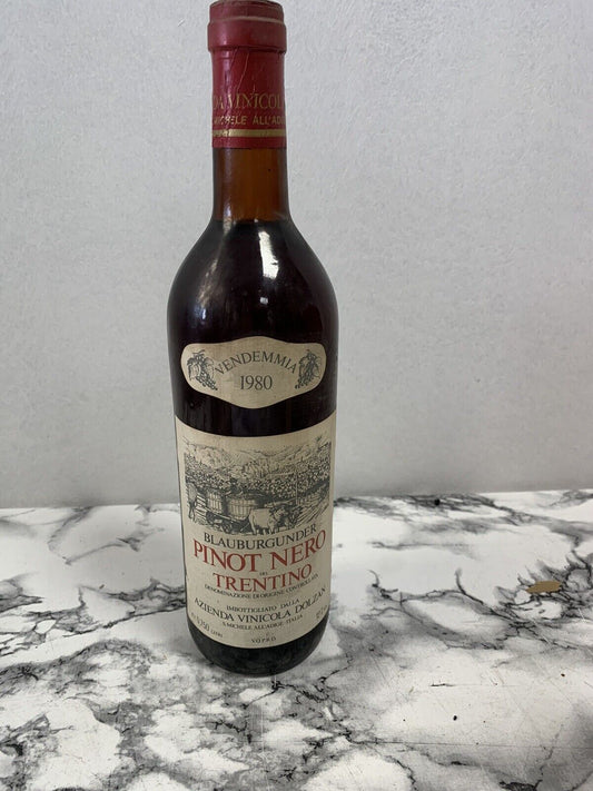 Bottle of Pinot Noir from Trentino - Harvest 1980 - Dolzan Winery