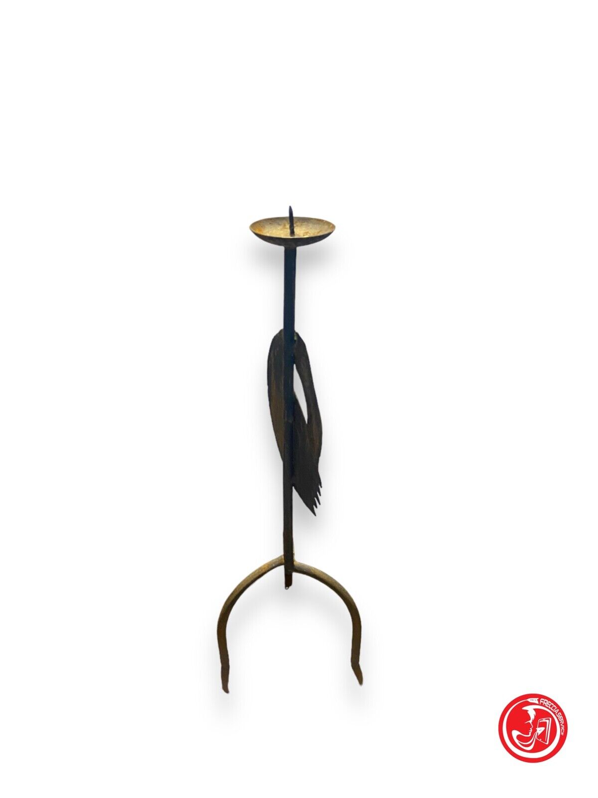 Wrought iron candle holder 