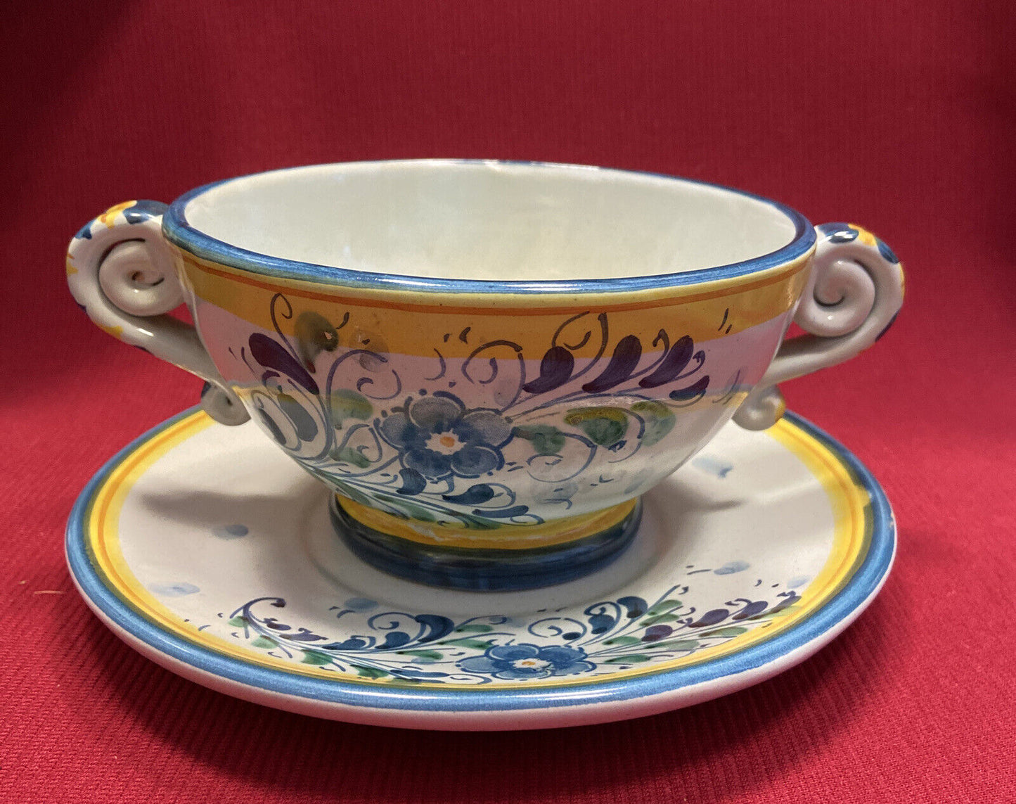 Caltagirone Ceramic Cup With Tray