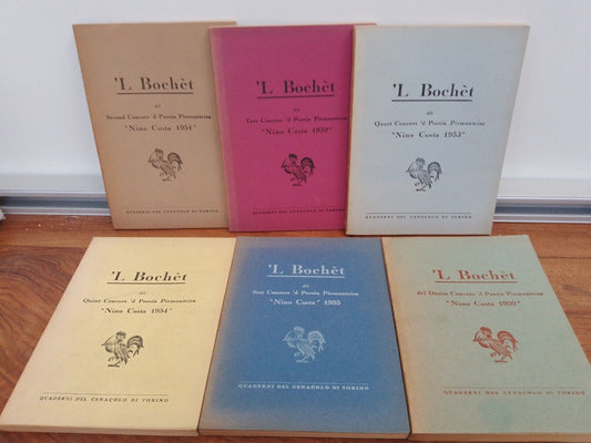 'L BOCHET - Concors 'd Poesia Piemonteisa "Nino Costa" -6 small volumes 1951-59