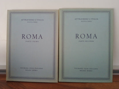 Rome - 2 volumes - Touring Club Italien - À travers l'Italie - nouvelle série 1960