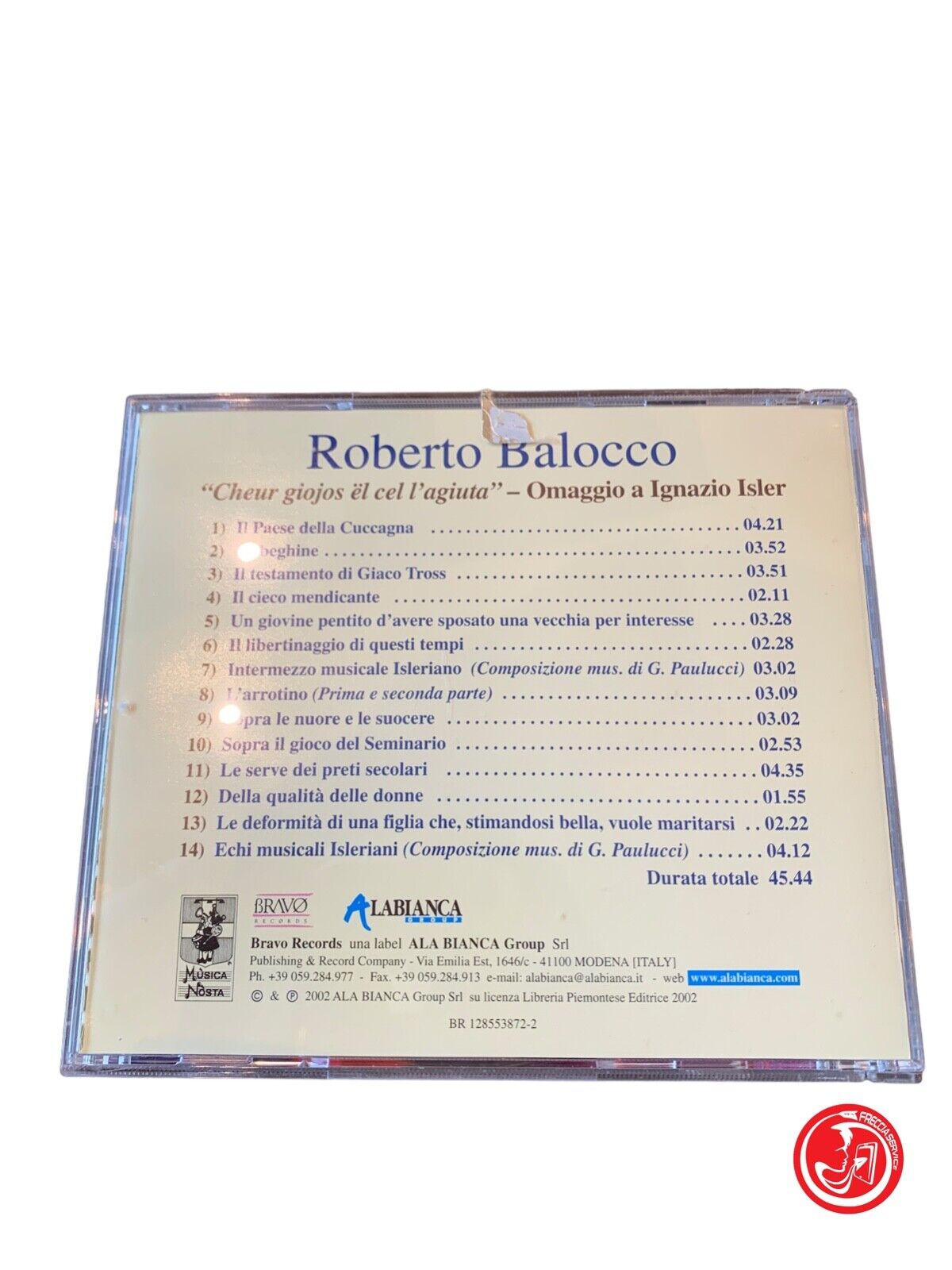 Roberto Balocco – "Cheur Giojos El cel L'Agiuta" - Homage to Ignazio Isler