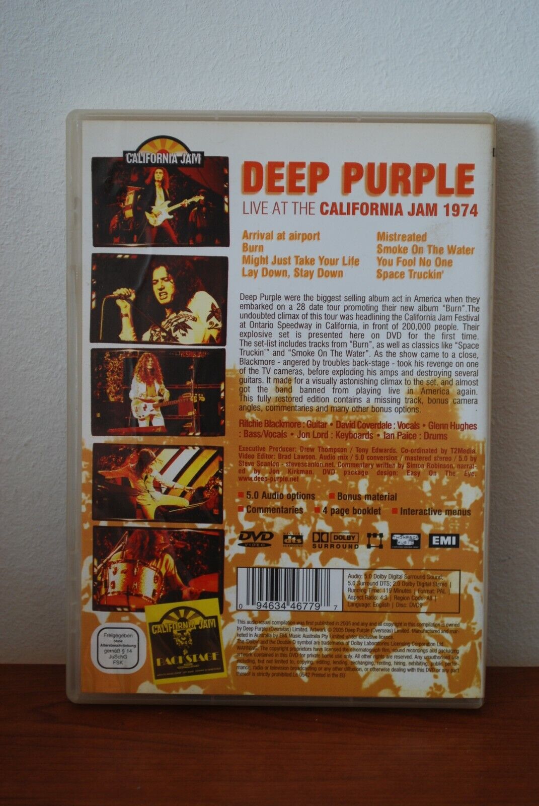 DEEP PURPLE LIVE IN CALIFORNIA 74 DVD