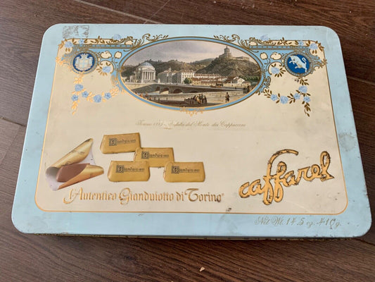 Scatola Caffarel gianduiotti Torino