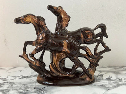 Arte e antiquariato - oggettistica - Statua cavalli rampanti Porcellana