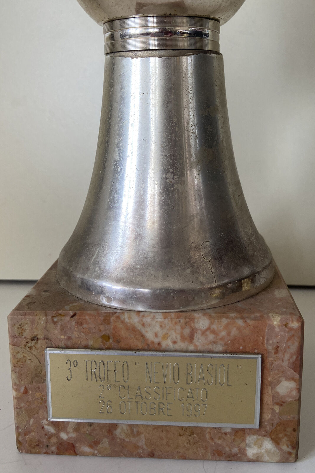 3^ Trofeo “ Nevio Basiol “ - 2^ Classificato 26 Ottobre 1997