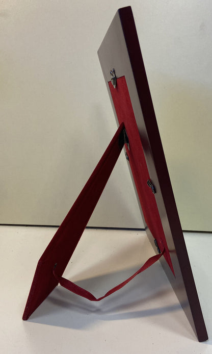 Cornice Argentata In Velluto Rosso 14,5 x 19,5 cm