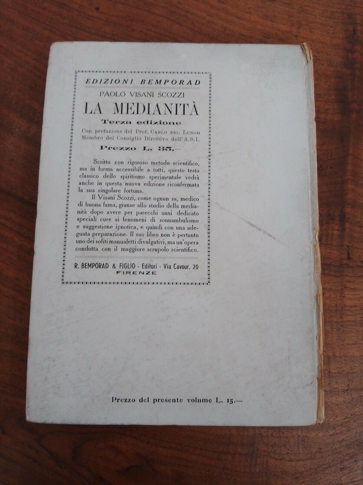 ENCICLOPEDIA DELLE SCIENZE OCCULTE, Bemporad, 1933