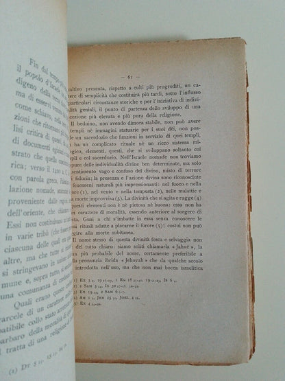 Storia e religione nell'Oriente semitico, G.Levi Della Vida, libreria Bardi,1924