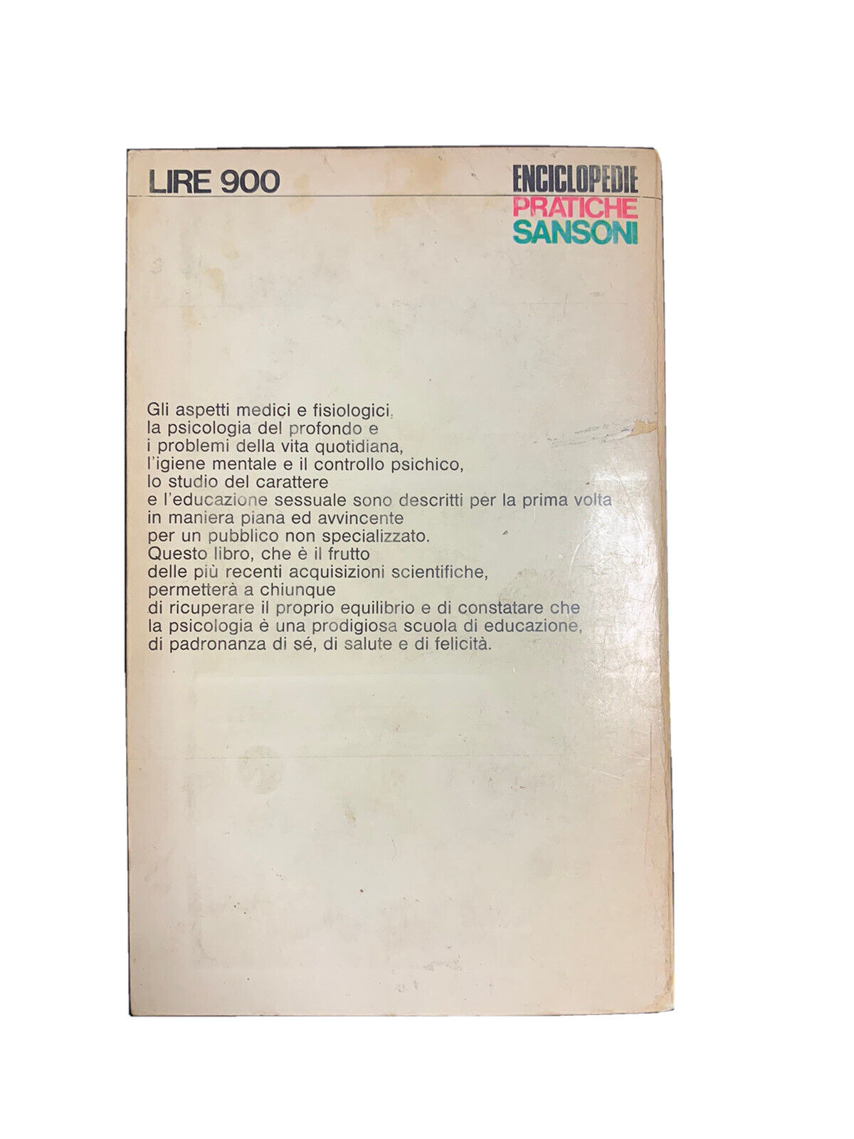 Qu'est-ce que la psychologie - Encyclopédies pratiques Sansoni