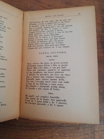 AMINTA - T. Tasso - BIBLIOTHÈQUE DE LITTERATURE-éd. SIGNORELLI 1928