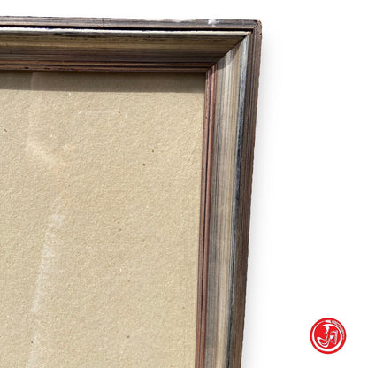 Cornice in legno con fondo in legno 40 x 46 cm