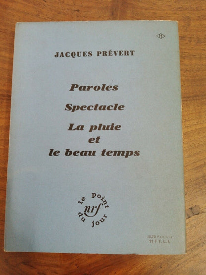 Histoires, J.Prevert, nrf Le Point Du Jour, 1963