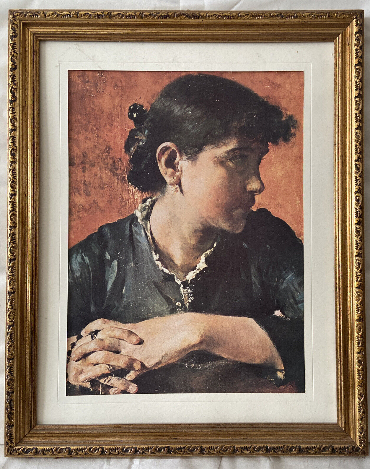 Stampa Di Donna Con Cornice