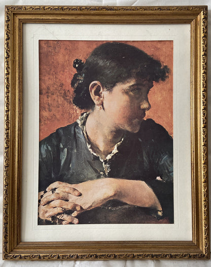 Stampa Di Donna Con Cornice