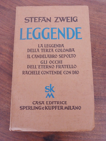 Leggende, S. Zweig, Sperling e Kupfer, 1937