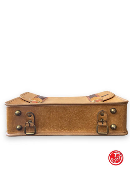 Vintage school bag - leather satchel 