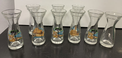 Set of 9 liqueur glasses