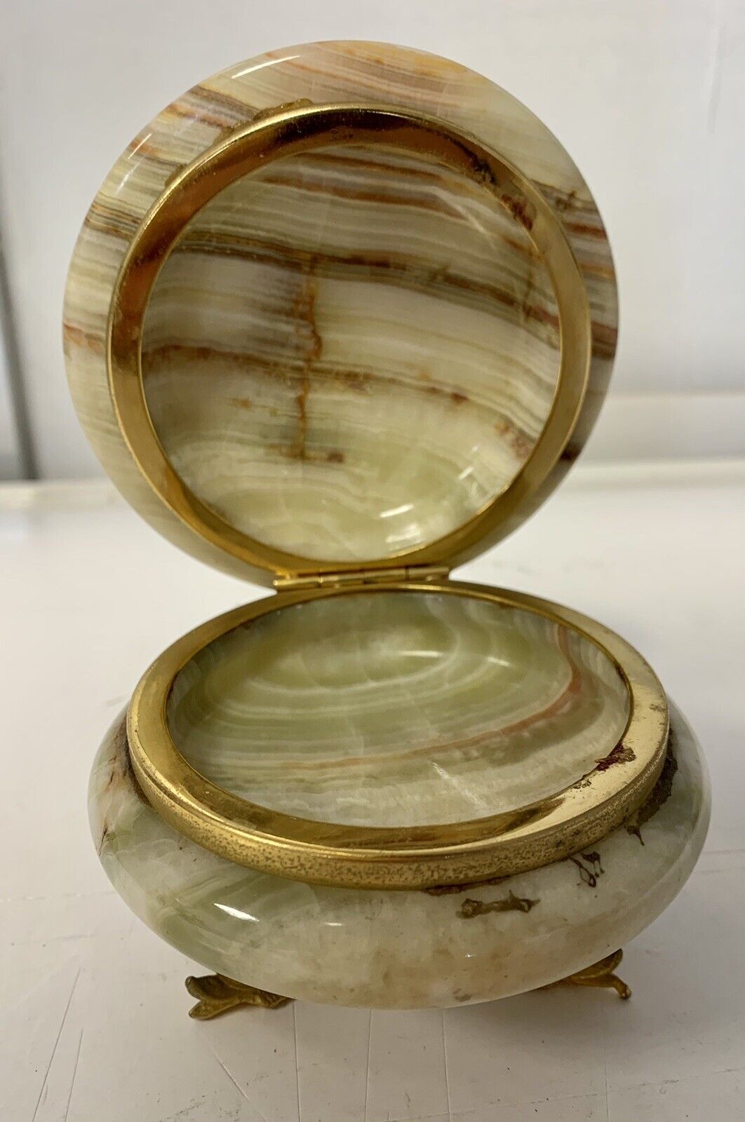 Vintage onyx marble jewelry box