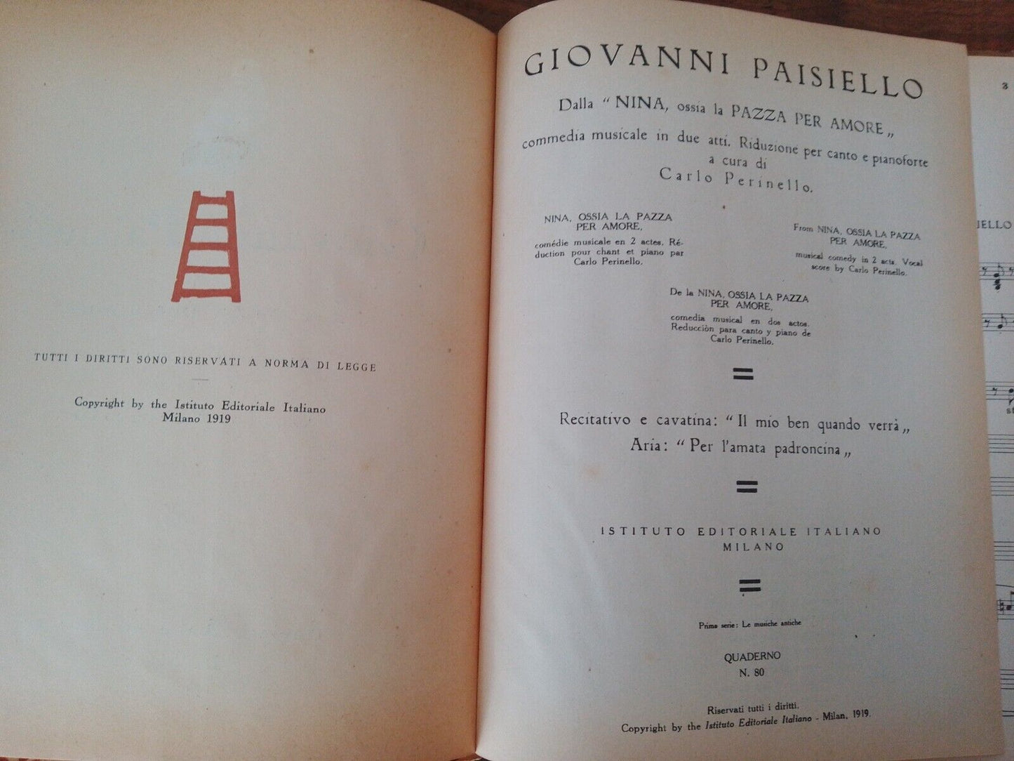 Paisiello, La Pazza per amore, N.20, IEI 1919