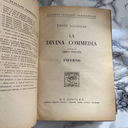 D. Alighieri: The divine comedy - Paravia 1949, edited by Carlo Steiner Stamp