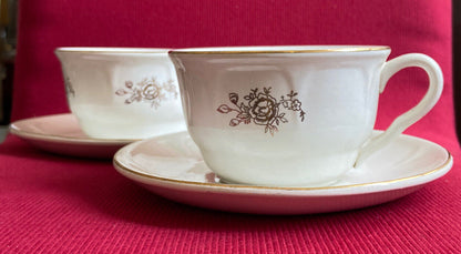 2 Tasses Richard Ginori Avec Assiette - Porcelaine Numérotée