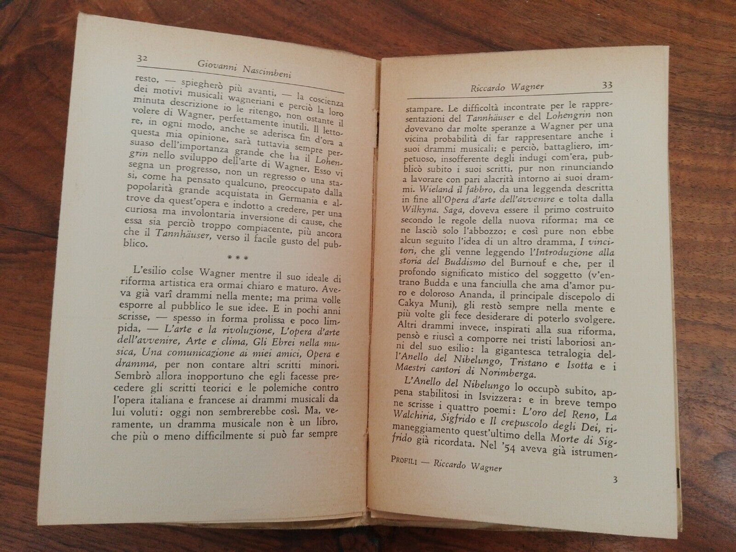 Nascinbeni G. ; RICCARDO WAGNER ; Bietti 1939 – Profils n.33