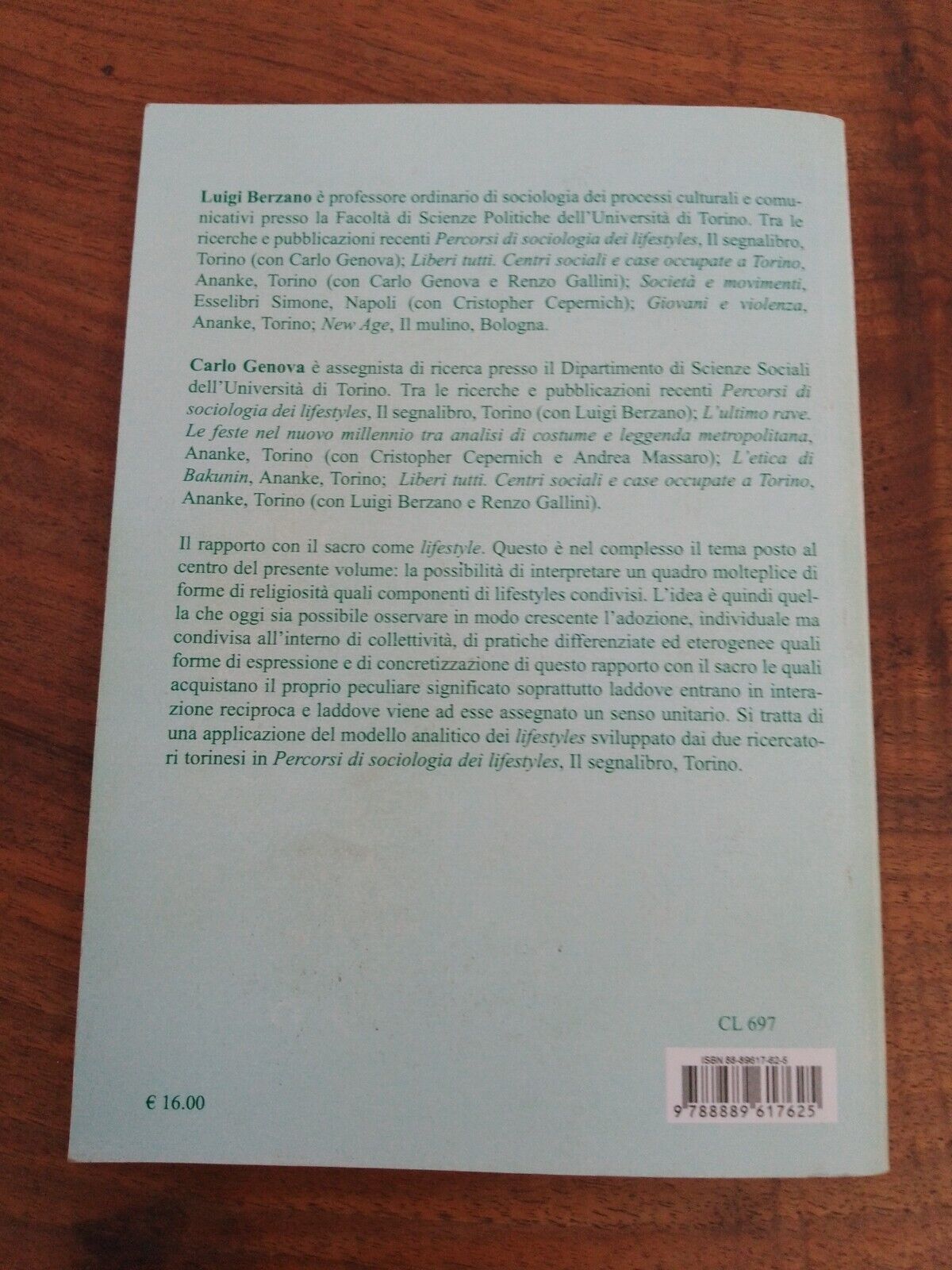 I Lifestyle nella partecipazione religiosa, L.Berzano-C.Genova, Il Segnalibro