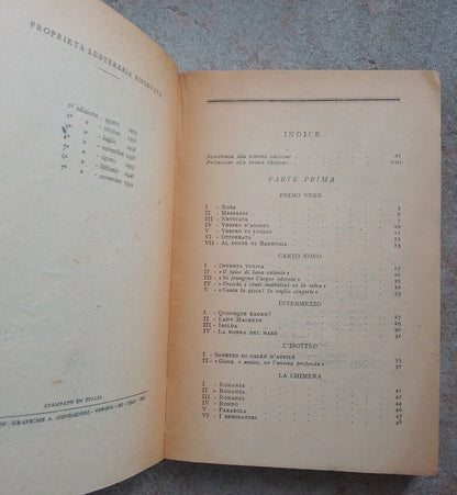 La Fleur des Paroles, Gabriele D'Annunzio, édité par F. Flora Mondadori, 1942