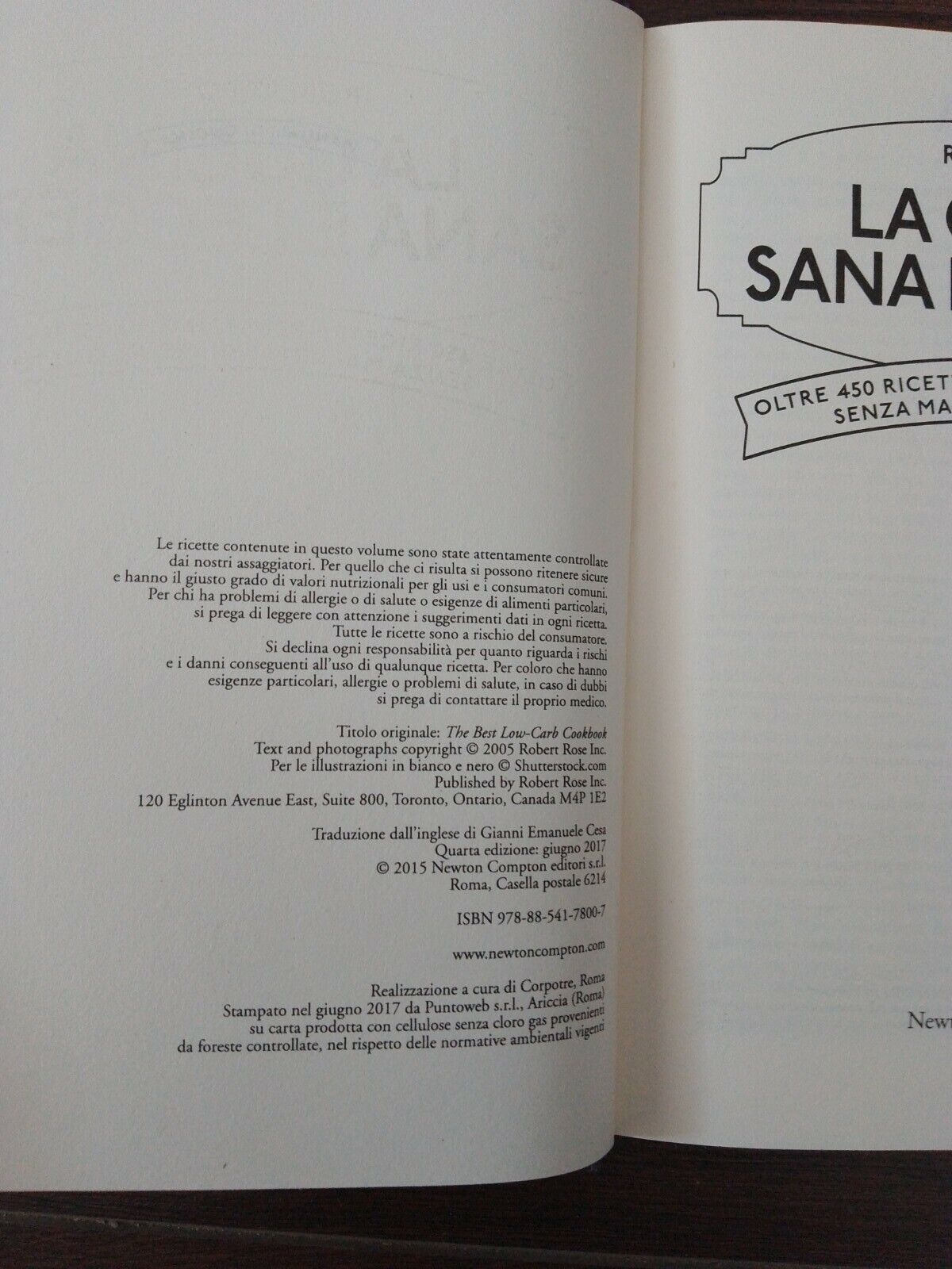 Cuisine Saine et Légère, 2 volumes, Robert Rose, Newton Compton Ed, 2017