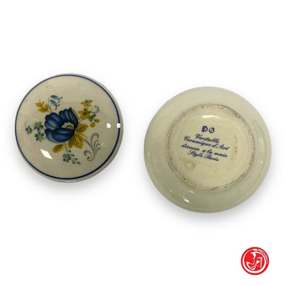 Pill box / jewelry box in Parisian ceramic 